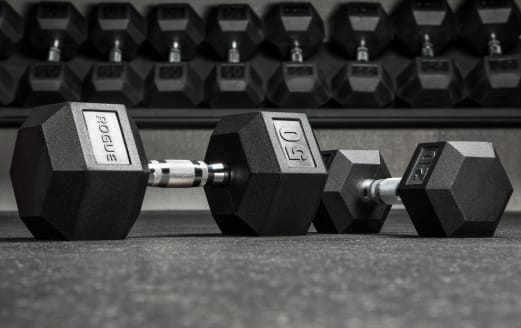 Rogue Dumbbells - Weight Training - Rubber Hex | Rogue